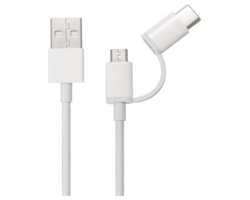 CABLE XIAOMI MI 2 IN 1 USB MICRO USB TO TYPE C - 30 CM (Espera 4 dias)