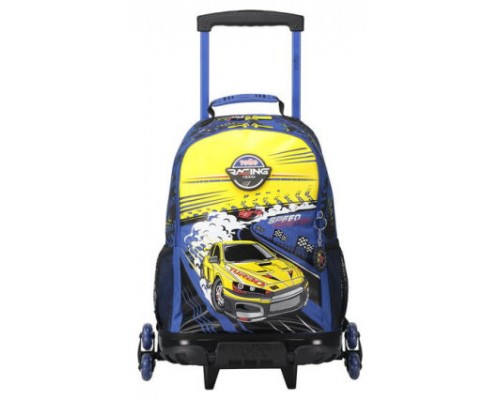 MOCHILA ESCOLAR CON RUEDAS GRANDE DE CARRERAS DE COCHES TOTTO MJ03VLC003-2310-6J7L (Espera 4 dias)