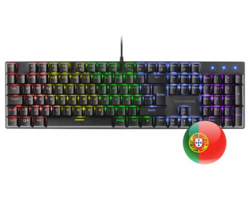 Teclado Mecanico Mars Gaming Mk422 En Portugues Black