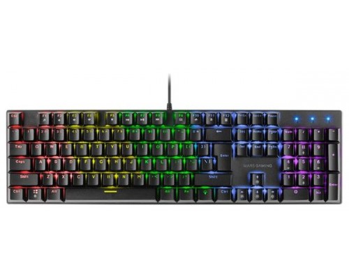 Teclado Mecanico Mars Gaming Mk422 Black Switch Rojo