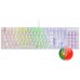 Mars Gaming MK422 Blanco Teclado Gaming RGB Switch Mecánico Rojo Idioma Portugués (Espera 4 dias)