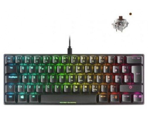 Mars Gaming MKMINI RGB MECHANICAL SQ BROWN SPANISH