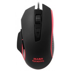 MARS GAMING MM018 MOUSE, 4800 DPI, RGB, SOFTWARE, EXTENDED BASE, 8 BUTTONS (Espera 4 dias)