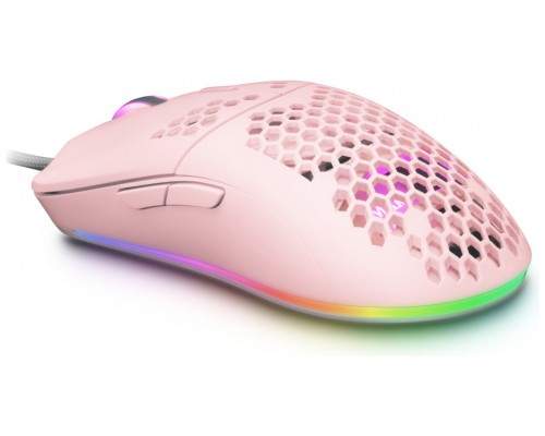 Mouse Mars Gaming Rgb Mmax Diseo Hive Pink 12400dpi