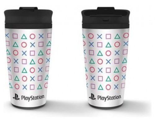 VASO DE VIAJE METÁLICO PLAYSTATION FORMAS PYRAMID REDSTRING MTM25995 (Espera 4 dias)