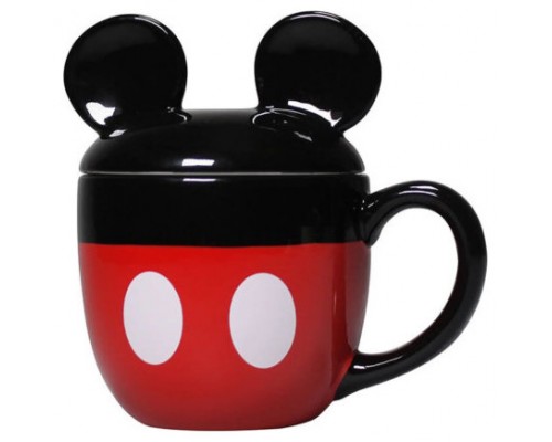 TAZA 3D CON TAPA CUERPO MICKEY MOUSE 425 ML HALF MOON BAY REDSTRING MUGSDC10 (Espera 4 dias)