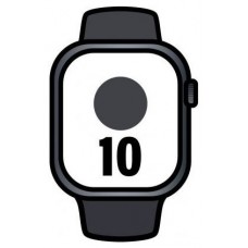 APPLE WATCH SERIES 10 CAJA ALUMINIO GPS+CELL 42mm CORREA DEPORTIVA NEGRA M/L (Espera 4 dias)