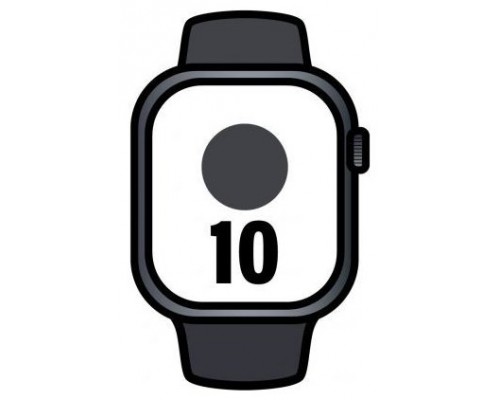 APPLE WATCH SERIES 10 CAJA ALUMINIO GPS+CELL 42mm CORREA DEPORTIVA NEGRA M/L (Espera 4 dias)