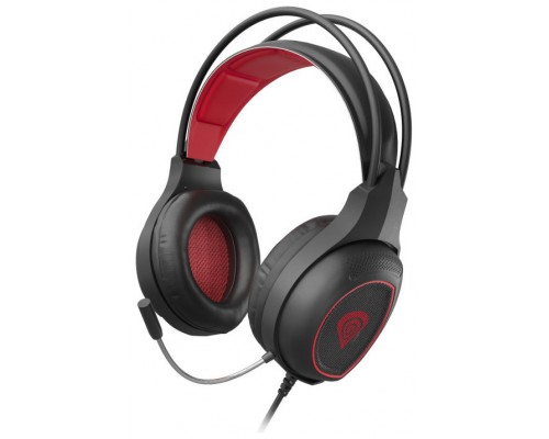 AURICULARES GAMING GENESIS RADON 300 7.1 VIRTUAL USB NEGRO-ROJO