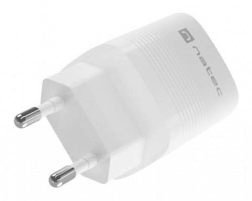 CARGADOR NATEC RIBERA GAN 30W PD3.0 QC3.0 1XUSB-A + 1XUSB-C BLANCO