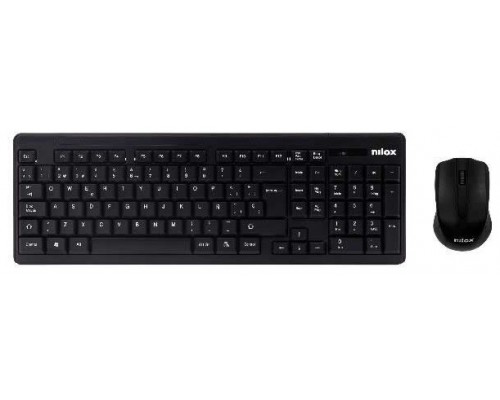 COMBO TECLADO + RATON NILOX WIRELESS NEGRO· (Espera 4 dias)