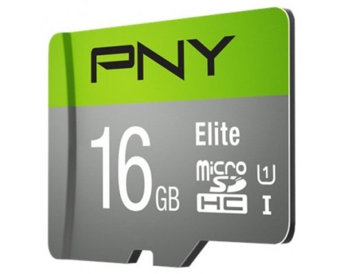 MEMORIA SD MICRO 16GB  PNY Elite microSDHC UHS-I Clase