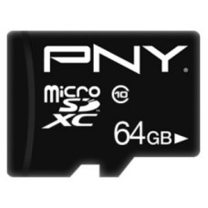 PNY - Tarjeta MicroSD 64GB + Adaptador - Clase 10