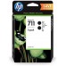 HP Paquete de 2 cartuchos de tinta DesignJet nº711 de 80 ml, negro