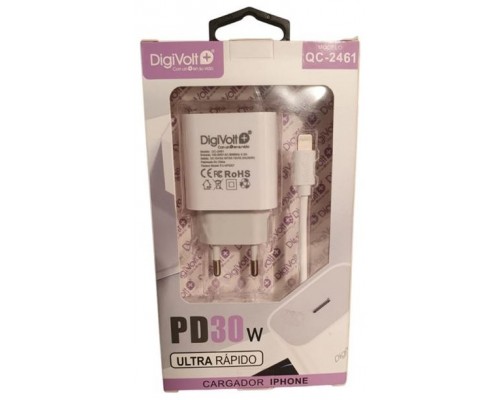 Cargador De Pared Digivolt Qc-2461 Usb-c Ultra Rapido