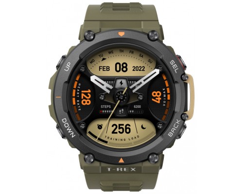 Amazfit T-Rex 2 3,53 cm (1.39") AMOLED 47 mm Digital 454 x 454 Pixeles Pantalla táctil Negro, Verde GPS (satélite) (Espera 4 dias)