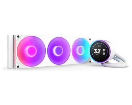 NZXT Kraken Elite 360 RGB Procesador Sistema de refrigeración líquida todo en uno 12 cm Blanco 1 pieza(s) (Espera 4 dias)