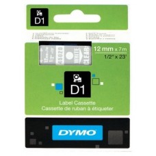 DYMO D1 - Cintas Dymo 12mmx7m Blanco/transparente