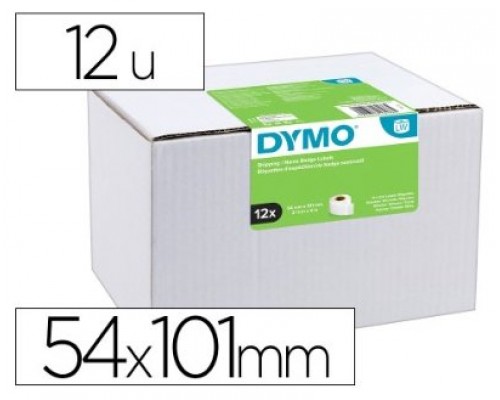 PACK 12 ROLLOS ETIQUETAS IDENTIFICACIÓN 101X54MM. DYMO S0722420 (Espera 4 dias)