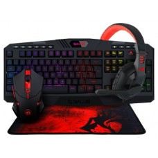 Redragon - Combo Teclado+Raton+Auricular+Alfombrilla