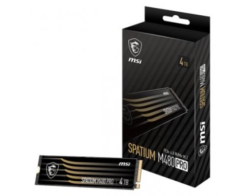 MSI SSD SPATIUM M480 PRO M.2 PCIE 4TB PCI Express 4.0 NVMe 3D NAND (Espera 4 dias)