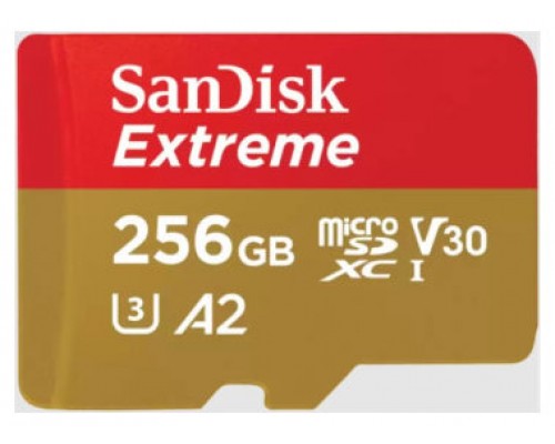 MICRO SD 256GB SANDISK EXTREME MICROSDXC UHS-I CLASE· (Espera 4 dias)