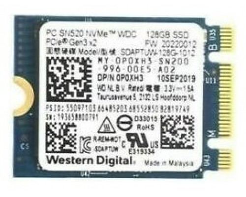 Disco M.2 128gb Western Digital Sn520 M.2 2242 Pcie