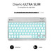 TECLADO SUBBLIM SMART BACKLIT BLUETOOTH RETROILUMINDO SILVER