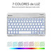 TECLADO SUBBLIM SMART BACKLIT BLUETOOTH RETROILUMINDO SILVER