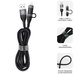 CABLE TOP 4 EN 1 60W USB-A/2xUSB-C/LIGHTNING 1 M NEGRO SUBBLIM (Espera 4 dias)