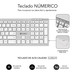 TECLADO SUBBLIM KEYBOARD BLUETOOTH PURE EXTENDED BLUETOOTH SILVER