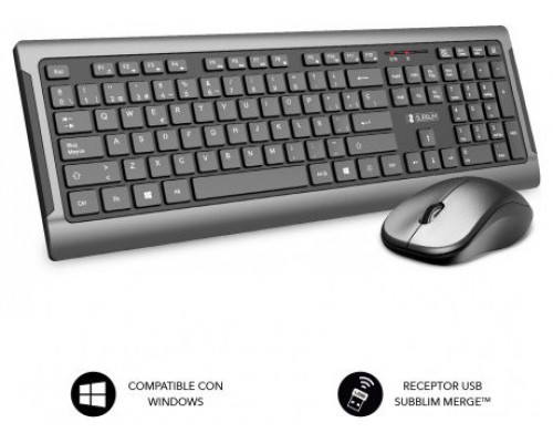 SUBBLIM Teclado Combo Wireless Premium Silence UltraSlim Space Grey