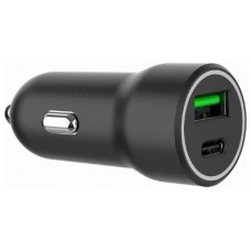 CARGADOR RAPIDO PARA COCHE GEMBIRD CON 2 PUERTOS USB, TIPO C PD, 20 W, NEGRO