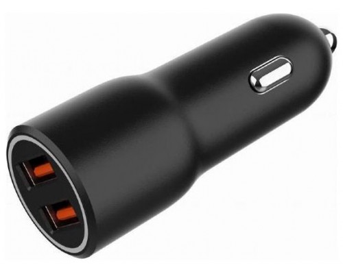 CARGADOR RAPIDO PARA COCHE GEMBIRD CON 2 PUERTOS USB, QC3.0, 36 W, NEGRO