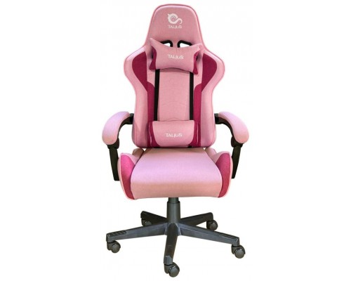 Talius silla Hornet gaming negra/rosa, tela transpirable, butterfly, base y ruedas nylon, pistón C4