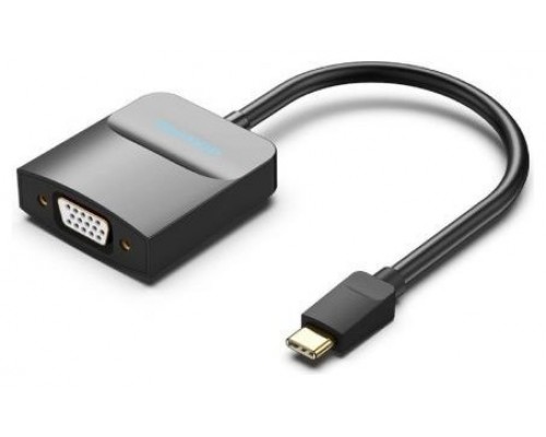 ADAPTADOR CONVERSOR USB-C A VGA/H NEGRO VENTION (Espera 4 dias)