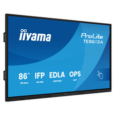 IIYAMA 86" (EDLA)/ANDROID 14,8 CORE SOC, 8/128GB, 40-PTS UHD , NFC, PIR , MM 2X20W +20W SBUW, 2XHDMI, USB-C / HDMI,DP, 2XUSB-C100W PD/MINI-JACK / OPT.OUT, 450CD/M2 , L/S MODE, AG GLASS, LAN, WIFI6, BT5.0/IIWARE, PC SLOT,800X600 (WM INCL.) (TE8613A- IIYAMA 86" (EDLA)/ANDROID 14,8 CORE SOC, 8/128GB, 40-PTS UHD , NFC, PIR , MM 2X20W +20W SBUW, 2XHDMI, USB-C / HDMI,DP, 2XUSB-C100W PD/MINI-JACK / OPT.OUT, 450CD/M2 , L/S MODE, AG GLASS, LAN, WIFI6, BT5.0/IIWARE, PC SLOT,800X600 (WM INCL.) (TE8613A-