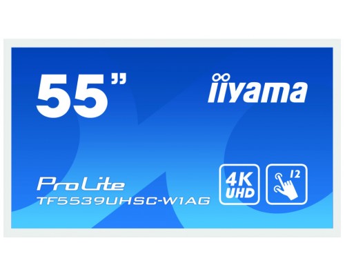 iiyama ProLite TF5539UHSC-W1AG monitor pantalla táctil 139,7 cm (55") 3840 x 2160 Pixeles Multi-touch Multi-usuario Blanco (Espera 4 dias)