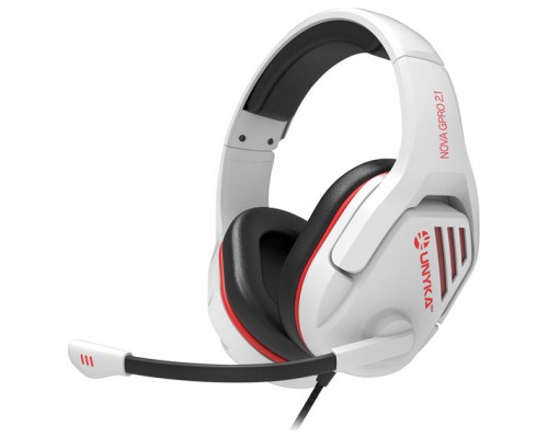 HEADSET GAMING UNYKA NOVA GPRO 2.1 WHITE MICROFONO