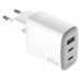 Celly Cargador Gan 1Usb 2Usb-C 65w WH