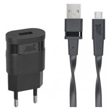 RIVACASE Adap. pared 1 usb + cable microusb negro