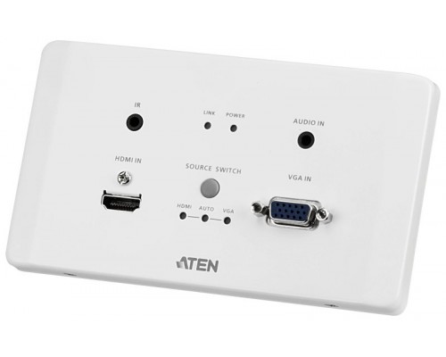 ATEN Transmisor encastrable (EU) HDMI y VGA HDBaseT con embellecedor / POH (4K a 100 m) (HDBaseT Clase A) (Espera 4 dias)