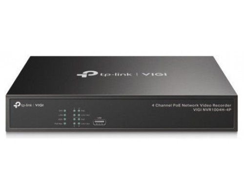 TP-Link VIGI NVR1004H-4P-2TB Grabadore de v&iacute;deo en red (NVR) Negro (Espera 4 dias)