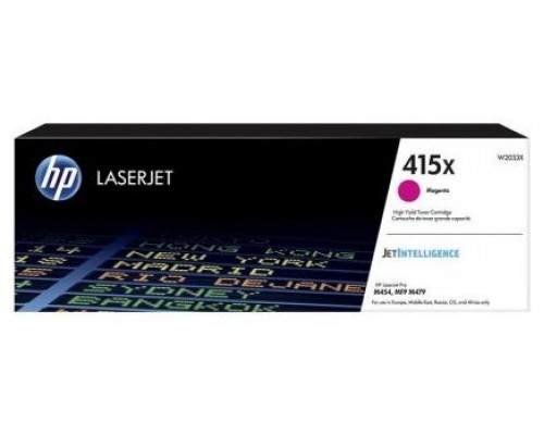 HP Cartucho de tóner Original LaserJet 415X magenta de alta capacidad (Espera 4 dias)