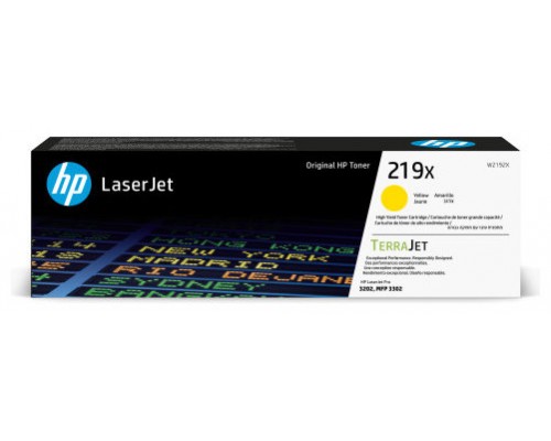 HP 219X High Yield Yellow Original LaserJet Toner Cartridge