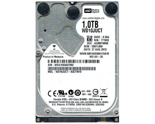 Western Digital AV-25 Mobile 2.5" 1000 GB Serial ATA II (Espera 4 dias)