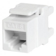 WP UTP CAT. 6 KEYSTONE JACK, DUAL IDC TYPE, 180 DEGREE, WHITE COLOR WITH DUST COVER (Espera 4 dias)