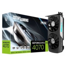 VGA ZOTAC RTX 4070 TWIN EDGE OC,NV,RTX4070,GDDR6,12GB,192BIT,HDMI+3DP,2 VENTILADORES (ZT-D40740H-10M) (Espera 4 dias)